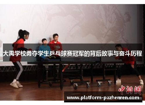 大禹学校勇夺学生乒乓球赛冠军的背后故事与奋斗历程