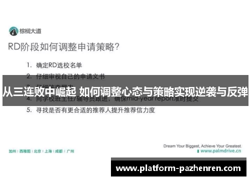 从三连败中崛起 如何调整心态与策略实现逆袭与反弹