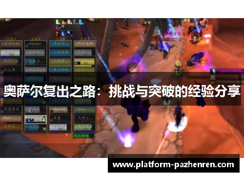 奥萨尔复出之路：挑战与突破的经验分享